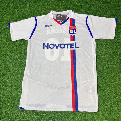 Maillot de football rétro Karim Benzema Olympique Lyonnais 2008/2009 Domicile Blanc