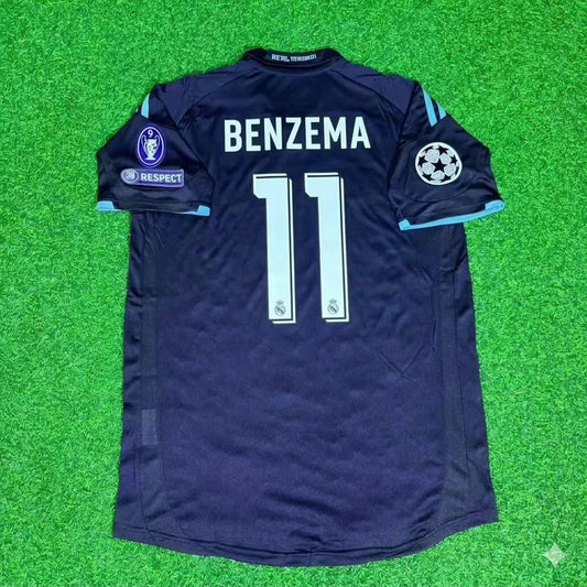 Karim Benzema 11- Real Madrid 2009/2010 Auswärtstrikot Retro Fußball Trikot Set