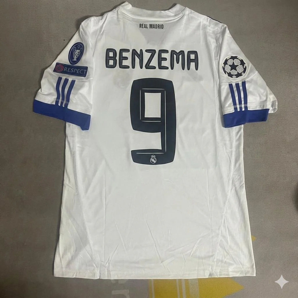 Karim Benzema 9- Real Madrid 2010 2011 Retro Jersey Trikot