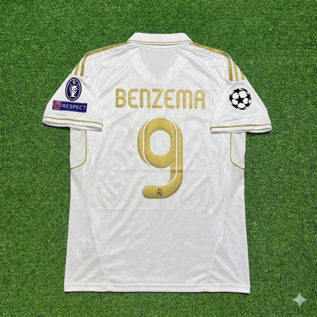 Karim Benzema #9 Real Madrid 2011-2012 Jersey Soccer Shirt Trikot