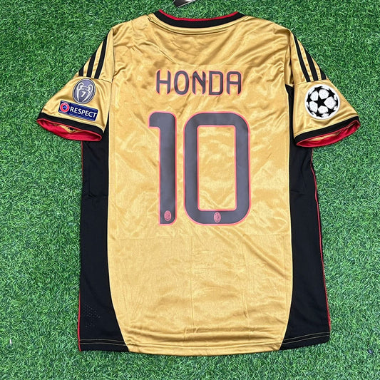 Keisuke Honda - AC Mailand 2013/2014 Rot Schwarz Retro Trikot Maglia