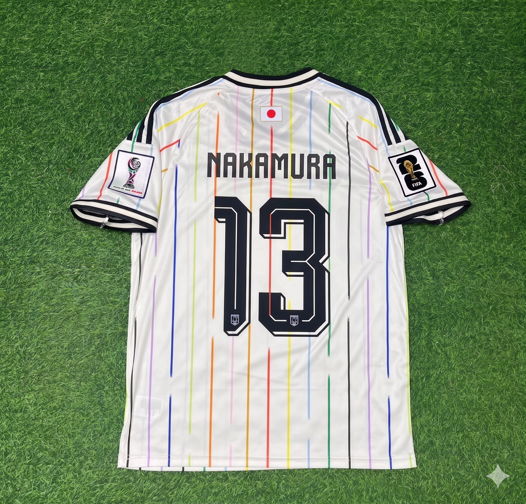 Keito Nakamura Japan Weltmeisterschaft 2026 Auswärtstrikot Weiß Fußballtrikot