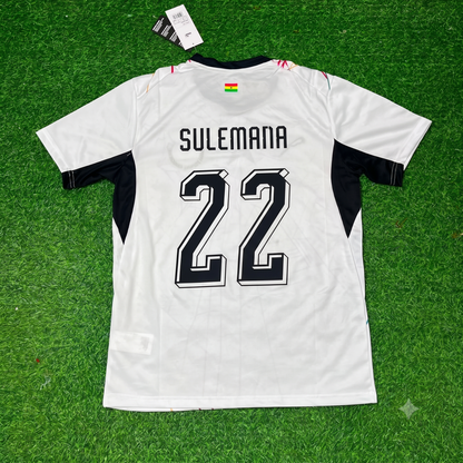 Maillot de football de l'équipe nationale du Ghana Coupe du Monde 2026 Kamaldeen Sulemana