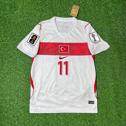 Kenan Yıldız #11 Turkey - World Cup 2026 Away White Jersey Trikot - Türkiye Milli Forma