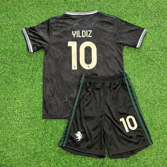 Kenan Yıldız Juventus Nueva Temporada 2026 Equipación de Fútbol Infantil Negra