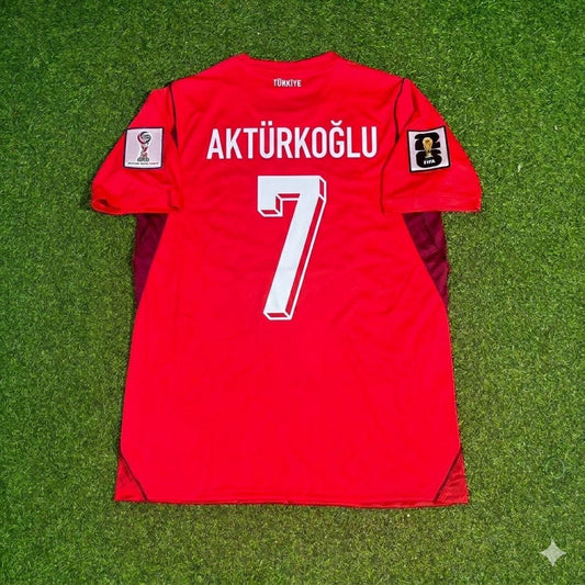 Kerem Aktürkoğlu #7 Turkey Türkiye - World Cup 2026 - Home Red - Jersey Trikot - Maillot Maglia