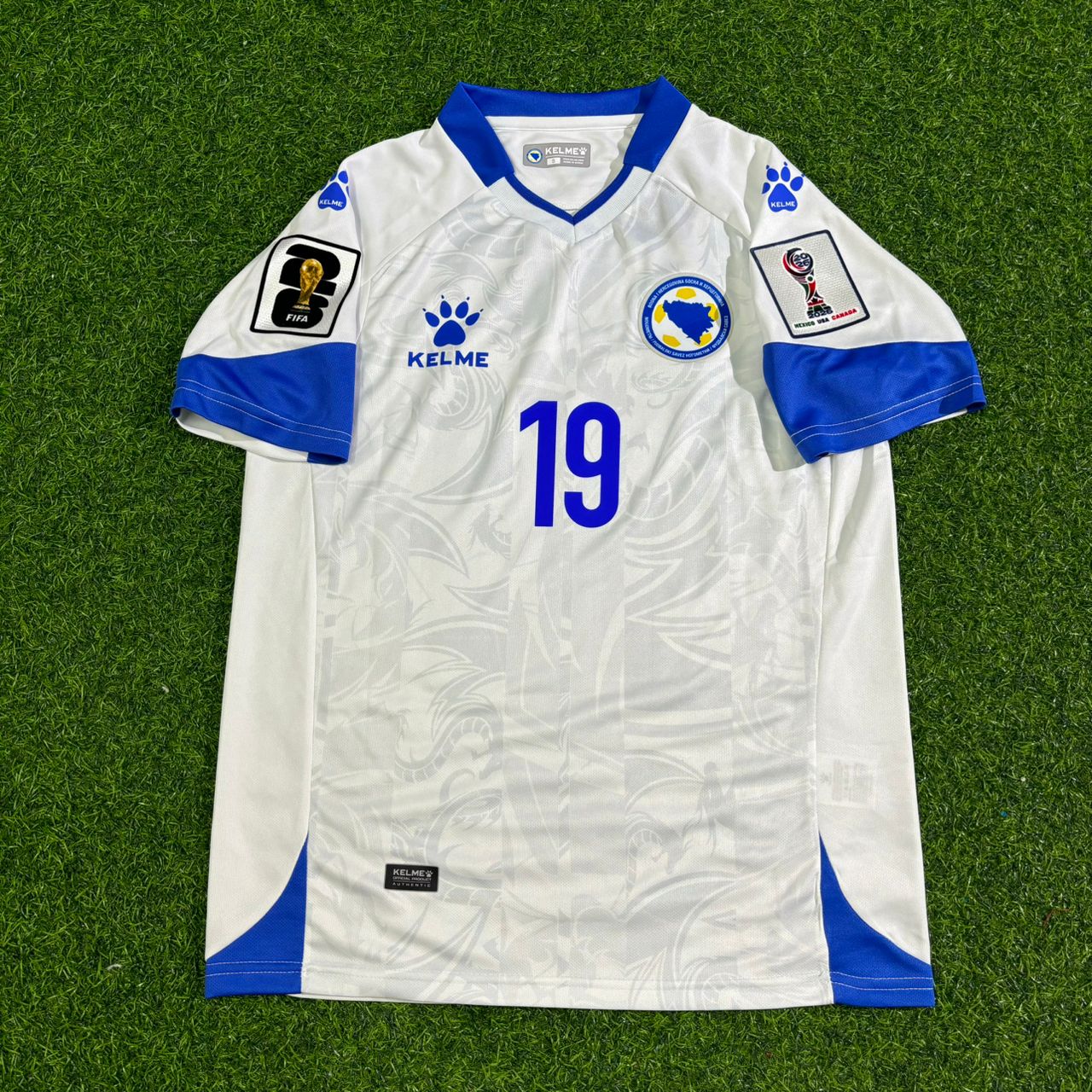 Kerim Alajbegovic Bosnia and Herzegovina 2026 World Cup Away White Football Jersey