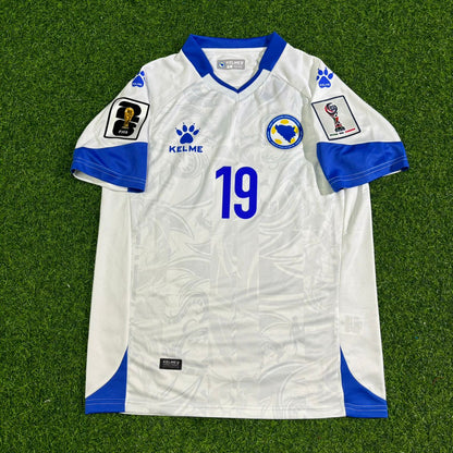 Kerim Alajbegovic Bosnia and Herzegovina 2026 World Cup Away White Football Jersey