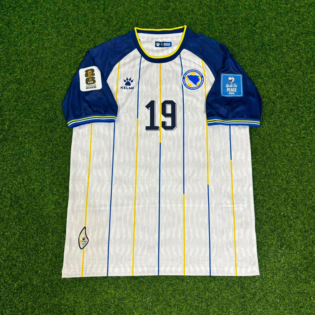 Kerim Alajbegovic Bosnia and Herzegovina 2026 World Cup White Football Jersey