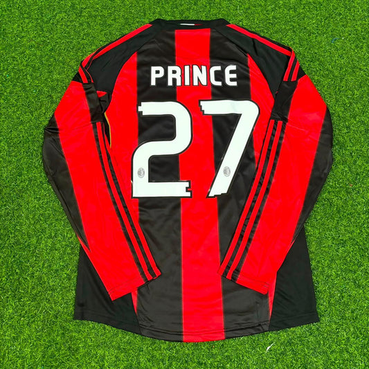Maillot de football rétro à manches longues domicile Kevin-Prince Boateng AC Milan 2010-2011