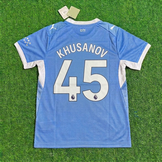 Maillot de football Abdukodir Khusanov Manchester City domicile 2026-27 nouvelle saison