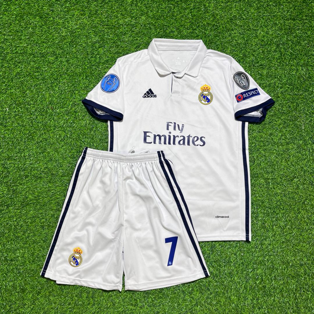Cristiano Ronaldo #7 Real 2018 Retro Kids Jersey