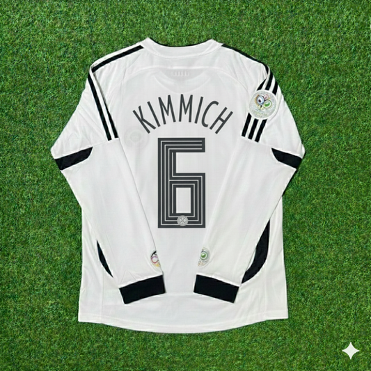 Joshua Kimmich Deutschland WM Langarm Weißes Retro-Fußballtrikot