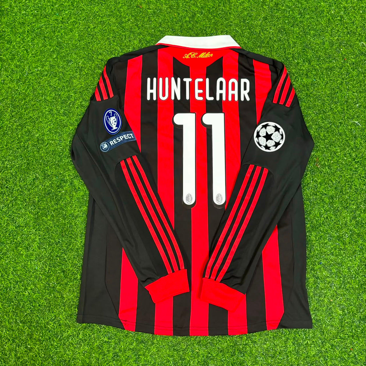 Klaas-Jan Huntelaar Milan 2009 2011 Retro Langarm-Trikot