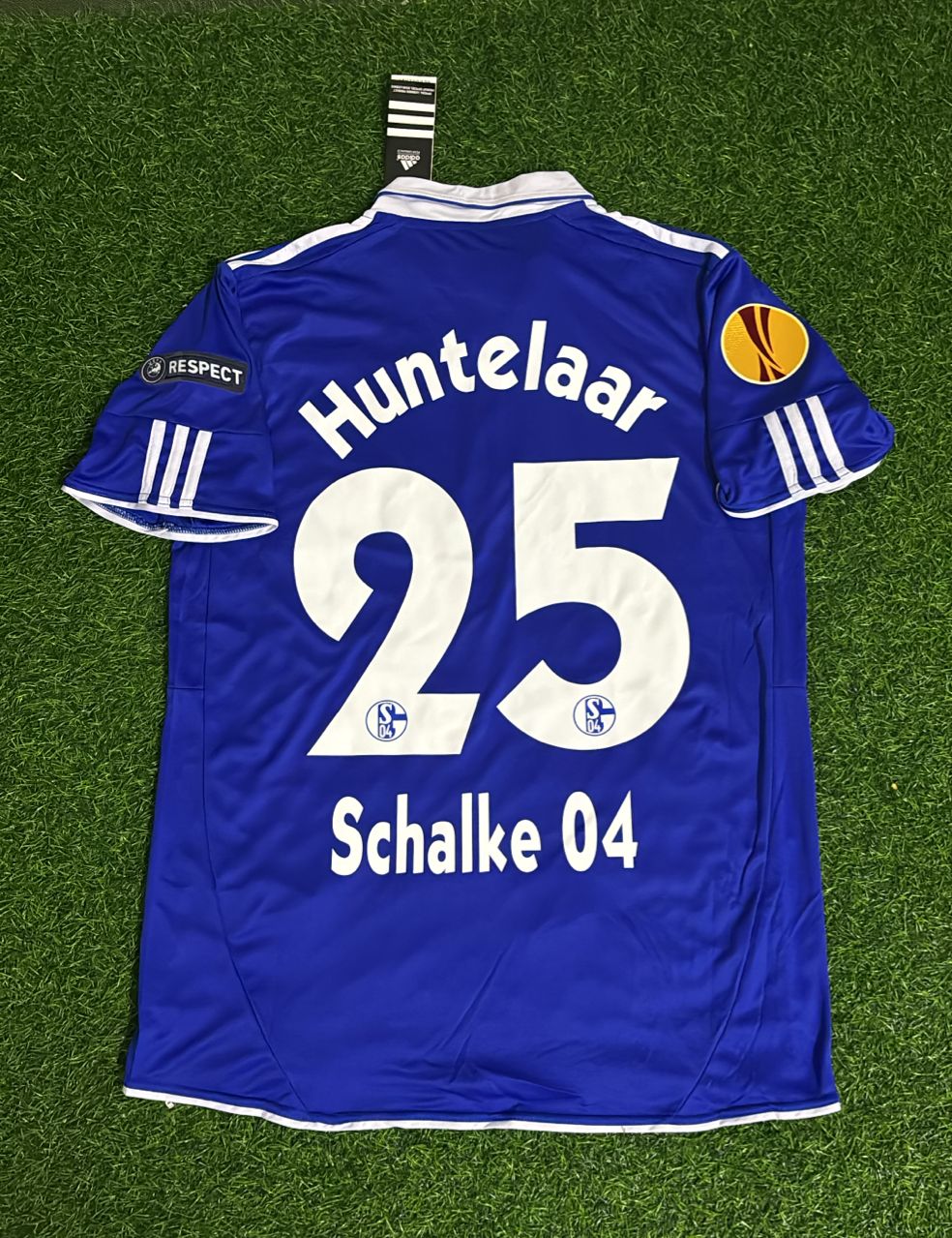 Klaas-Jan Huntelaar Schalke 04 2011 2012 Retro UEFA Patch Fußball Trikot Maillot Fußballshirt