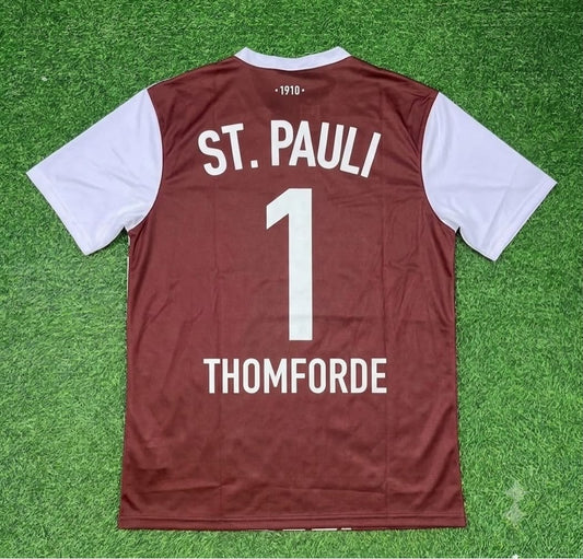 Camiseta de fútbol retro de visitante del St. Pauli 1994 de Klaus Thomforde