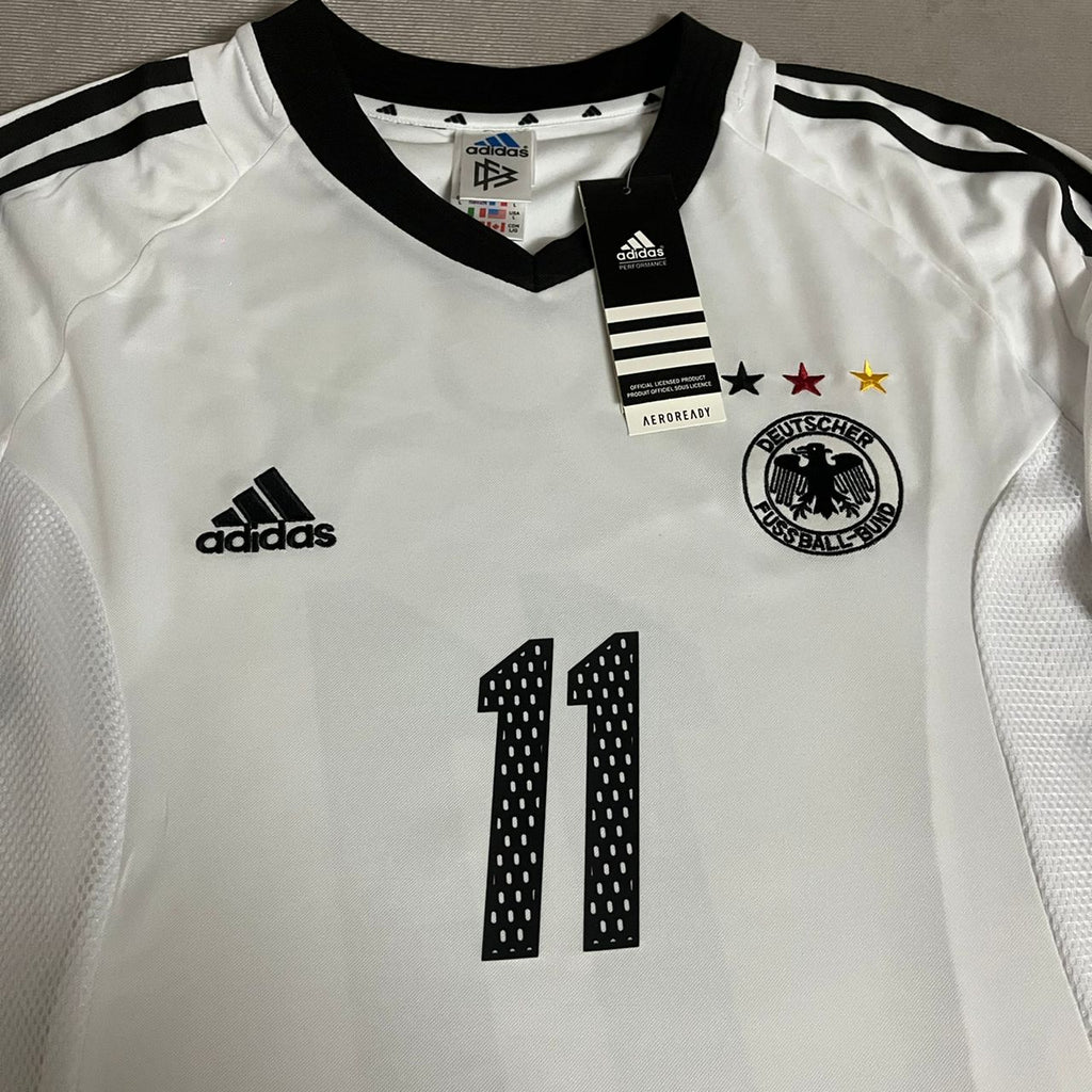 Miroslav Klose Germany Deutschland 2002 World Cup Japan Korea White Retro Jersey Trikot