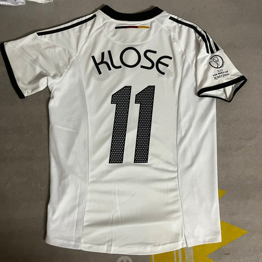 Miroslav Klose Deutschland 2002 Weltmeisterschaft Japan Korea Weiß Retro Trikot