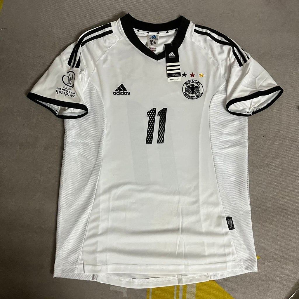 Miroslav Klose Germany Deutschland 2002 World Cup Japan Korea White Retro Jersey Trikot