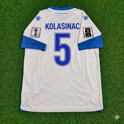 Sead Kolasinac Bosnia and Herzegovina 2026 World Cup Away White Football Jersey