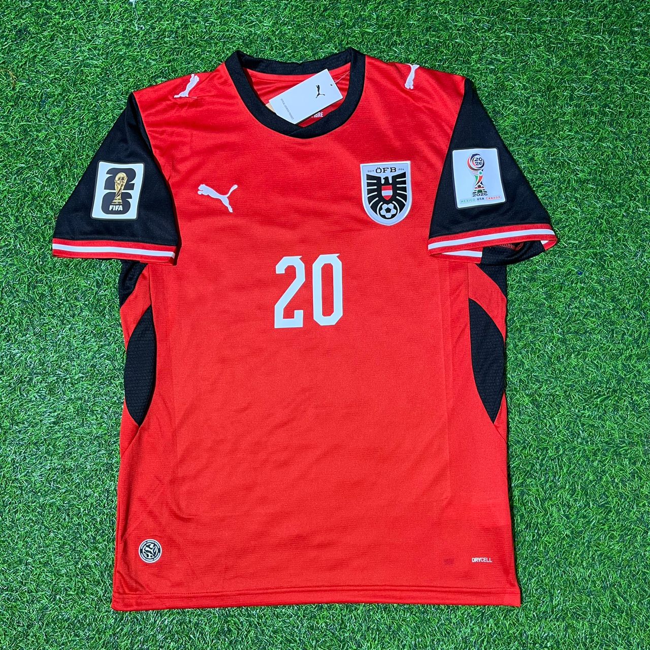 Konrad Laimer 20- Austria 2026 World Cup Kit Jersey Trikot Maillot
