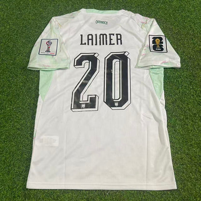 Konrad Laimer Austria White 2026 World Cup Football Jersey