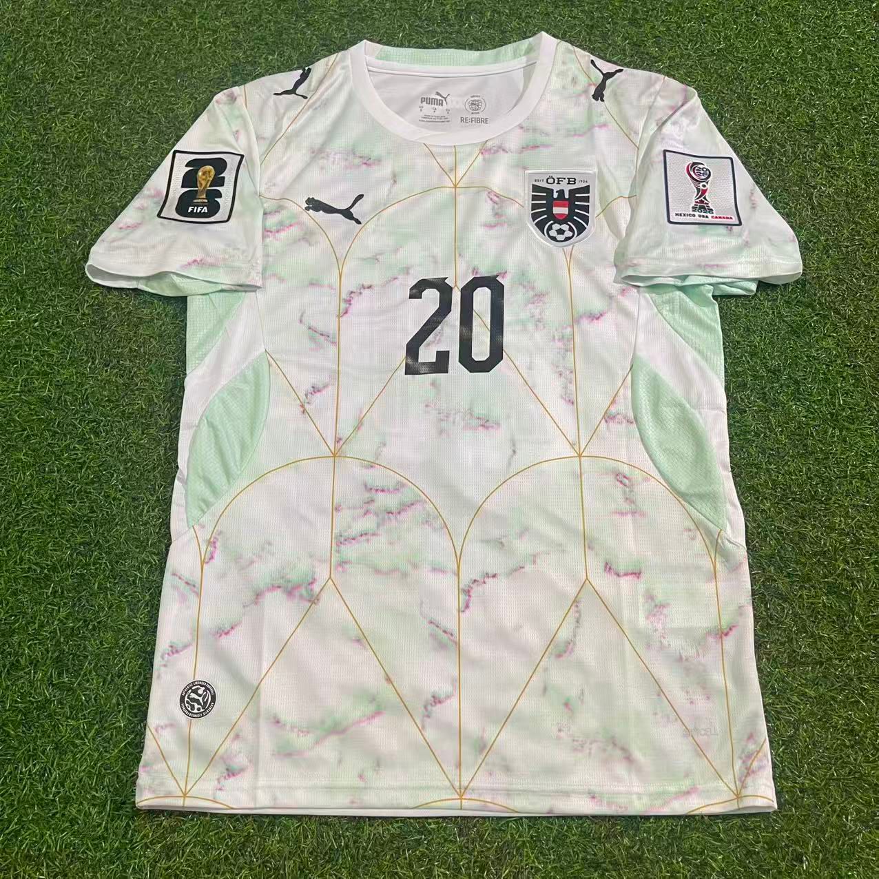 Konrad Laimer Austria White 2026 World Cup Football Jersey