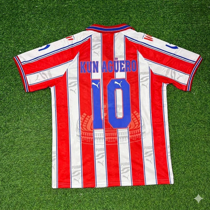 Sergio Kun Agüero Atletico Madrid Retro Fußball Trikot