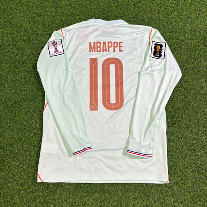 Kylian Mbappé #10 France 2026 World Cup Away Long Sleeve Jersey