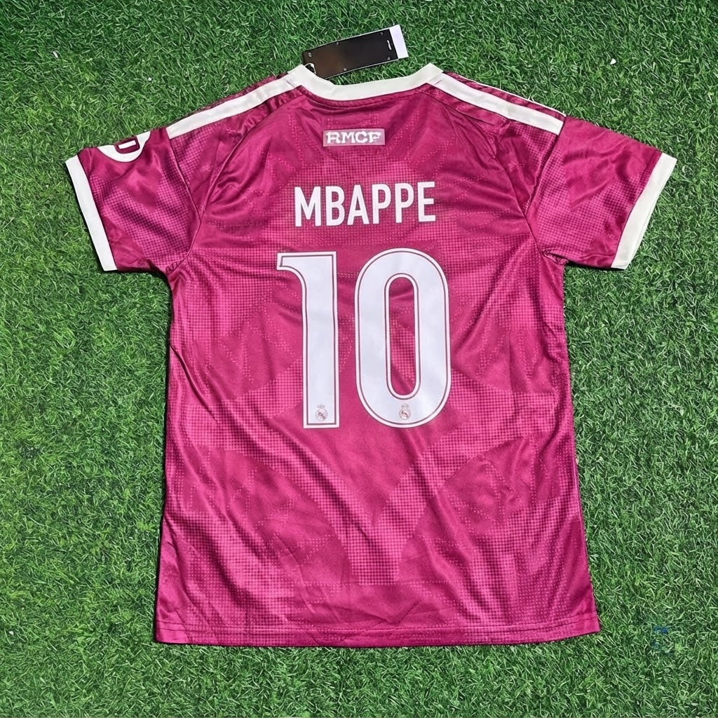 Kylian Mbappé Pinkes Trikot Fußballtrikot