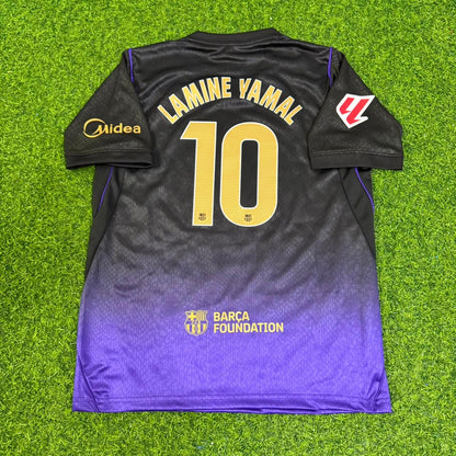 Lamine Yamal #10 Barcelona Auswärtstrikot Kinder Trikot Maillot Fußballshirt Neue Saison