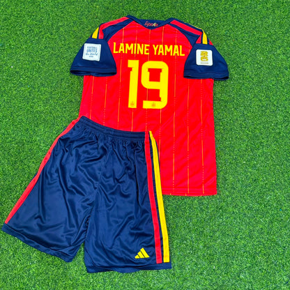 Maillot de football enfant Lamine Yamal Espagne Coupe du Monde 2026
