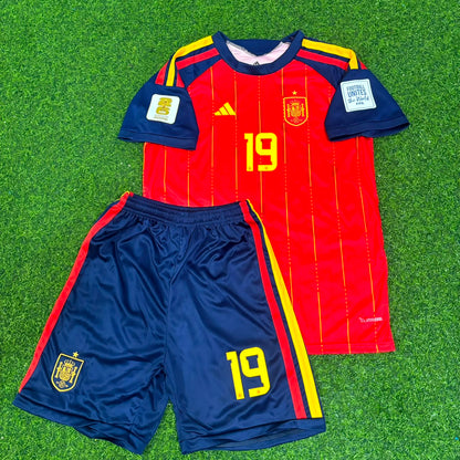 Maillot de football enfant Lamine Yamal Espagne Coupe du Monde 2026