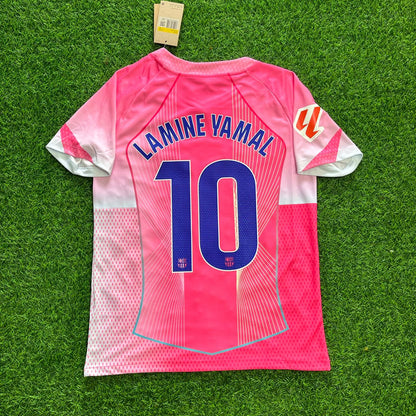 Lamine Yamal Barcelone Domicile Numéro 10 Rose Nouvelle Saison 2026 Maillot de Football