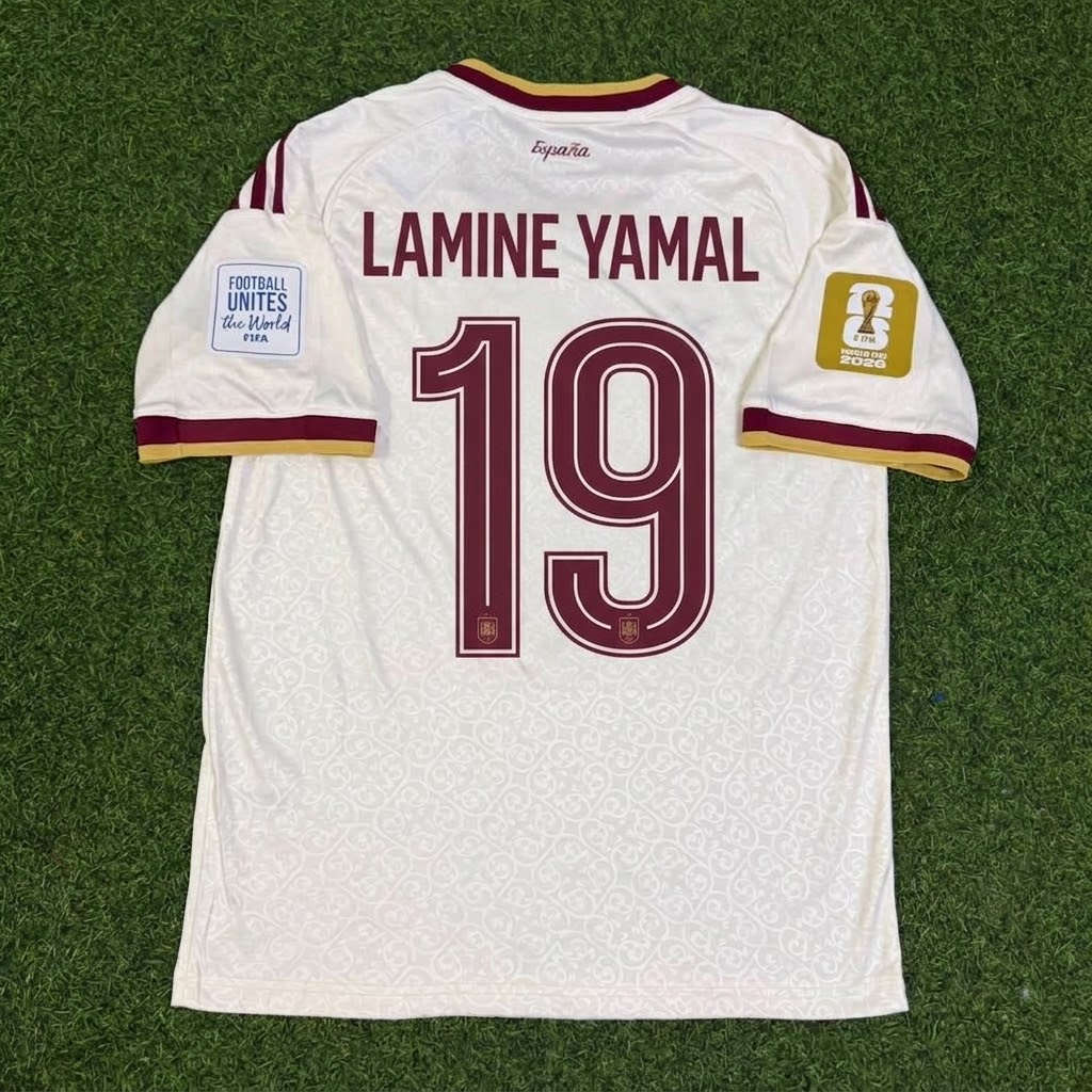 Lamine Yamal #19 Spanien Auswärtstrikot der zweifachen Weltmeister 2026