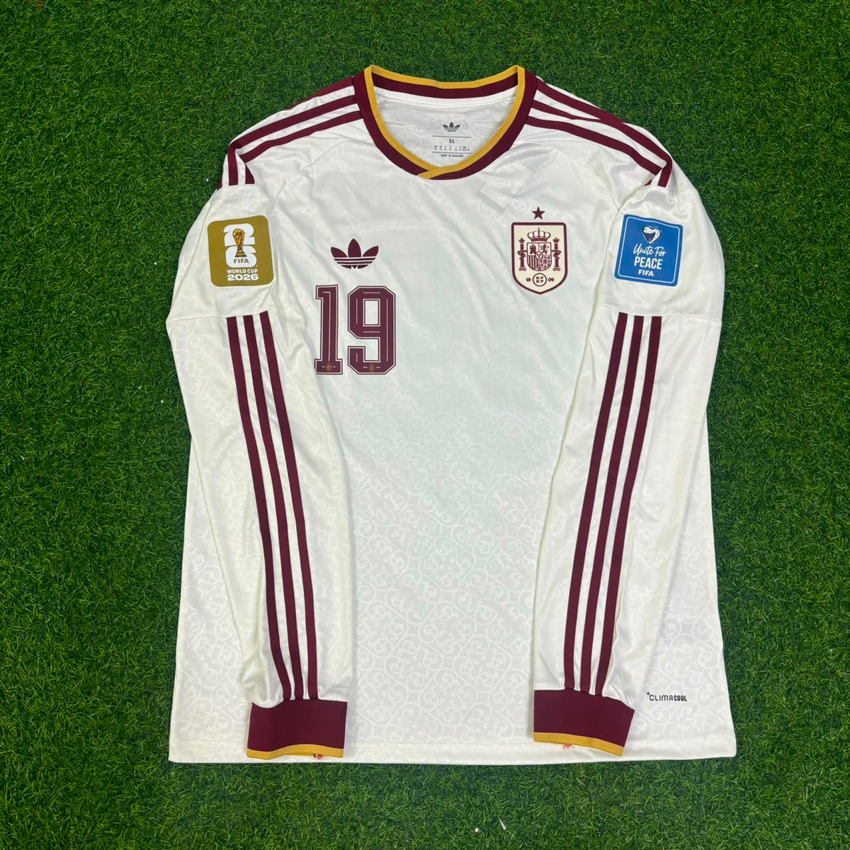 Lamine Yamal #19 Spain 2026 World Cup Away Long Sleeve Jersey Trikot Maillot