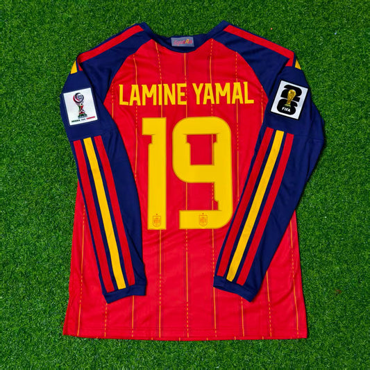 Lamine Yamal Spanien WM 2026 Heim Langarm-Fußballtrikot