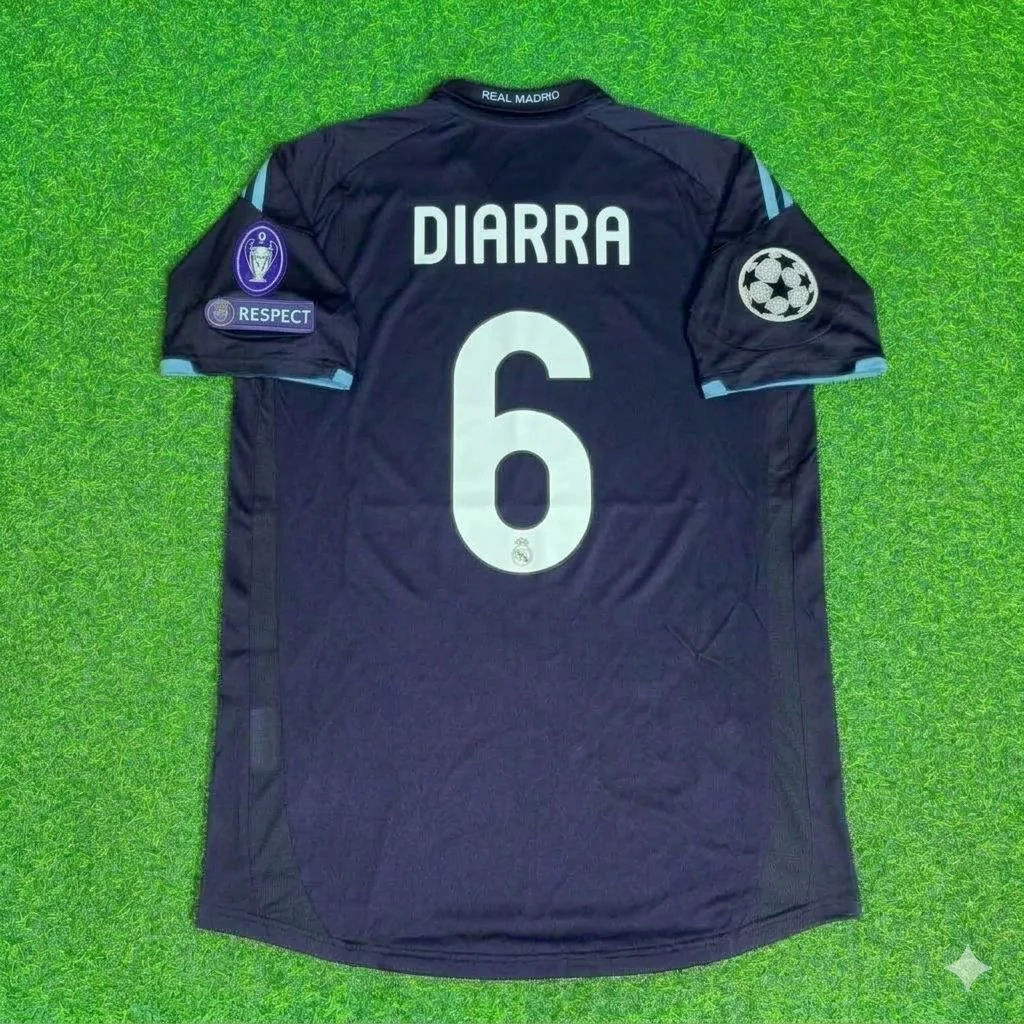 Mahamadou Diarra 6- Real Madrid 2009/2010 Away Retro Football Jersey Kit