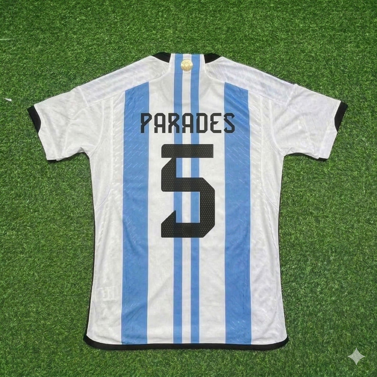 Leandro Paredes 5- Argentina 2022 Qatar World Cup Champion Home Jersey Maillot Trikot Maglia Soccer Shirt