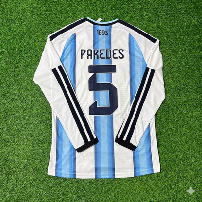 Leandro Paredes #5 Argentinien 2026 WM Langarm Fußballtrikot-Set