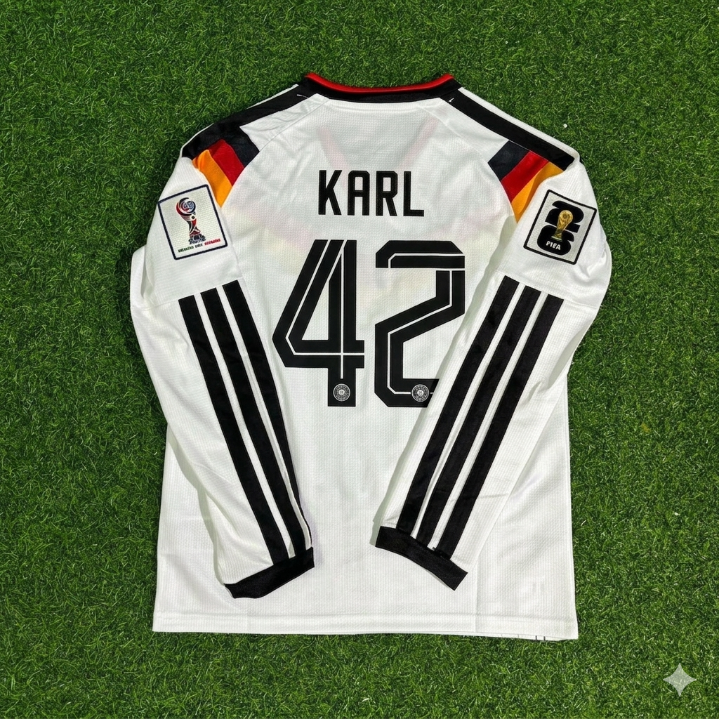 Lenart Karl #42 Germany 2026 World Cup  Long Sleeve Home Football Jersey Kit