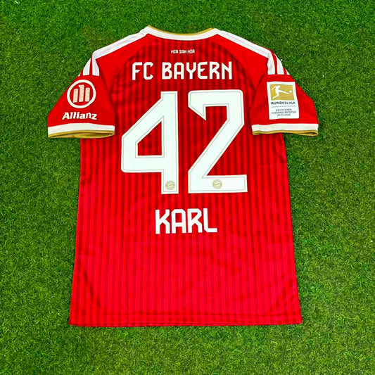 Lenart Karl #42 Bayern Munich 2027 Bundesliga Championship Patch Football Jersey