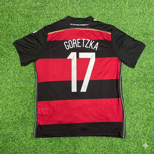 Leon Goretzka Deutschland 2014 Weltmeisterschaft Brasilien Schwarz-Rot Retro Trikot Fußballshirt