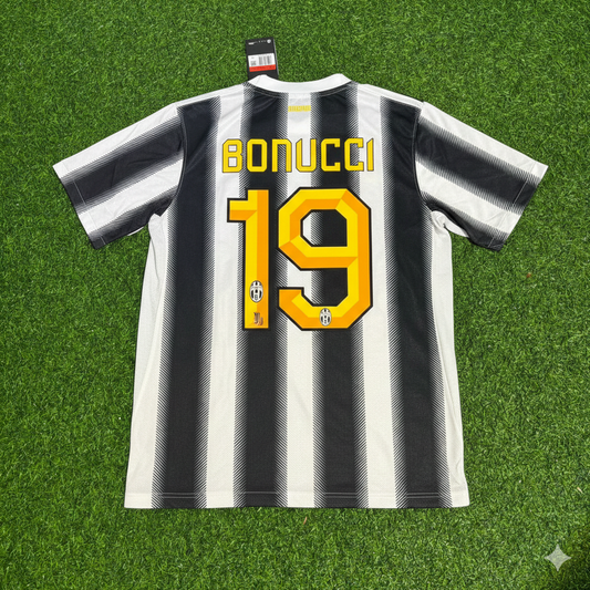 Camiseta retro de la Juventus de Leonardo Bonucci, temporada 2011-2012, equipación local