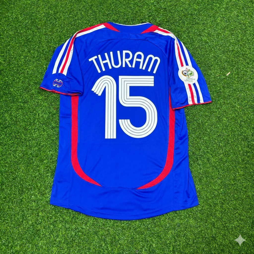 Lilian Thuram France 2006 World Cup Blue Retro Kit – | Trikot | Maillot Soccer Shirt