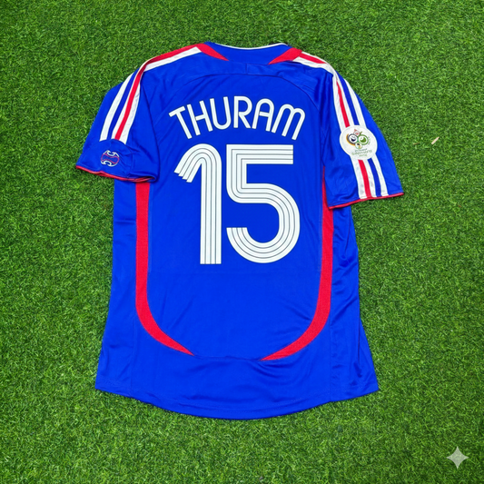 Lilian Thuram France 2006 World Cup Blue Retro Kit – | Trikot | Maillot Soccer Shirt