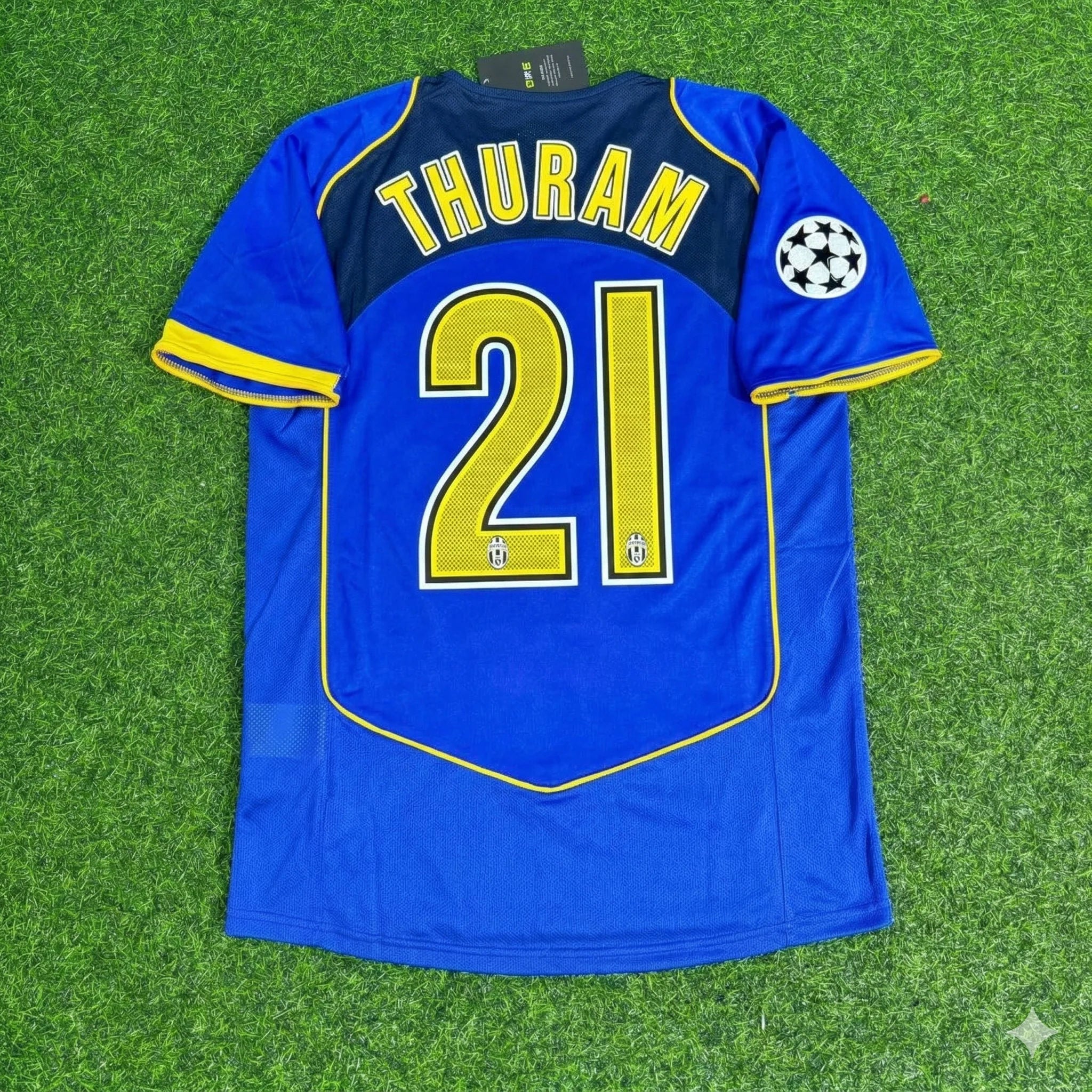 Lilian Thuram Juventus 2004-2005 Blue Retro Jersey | Kit | Trikot | Maillot Soccer Shirt