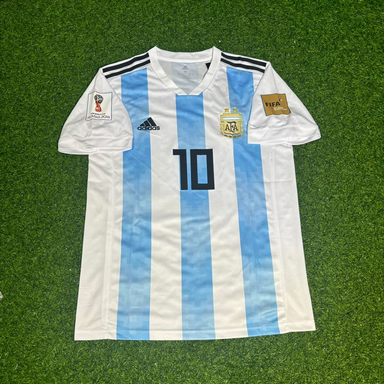Lionel Messi #10 Argentina 2018 World Cup Home Retro Jersey
