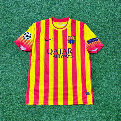 Lionel Messi 10 - Barcelona 2013/2014 Gelb Rot Retro Trikot