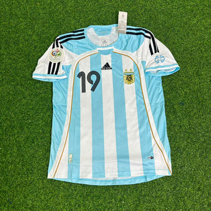 Lionel Messi Argentina 2006 World Cup Kids Retro Football Jersey
